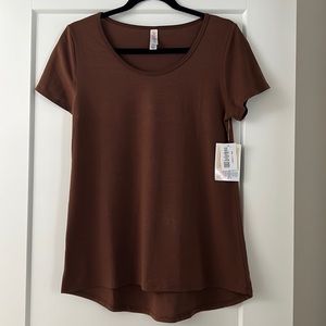 NEW with tags LuLaRoe Classic T in brown. Size XXS.